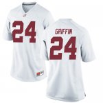 Women's Alabama Crimson Tide #24 Clark Griffin White Replica NCAA College Football Jersey 2403NXBS1